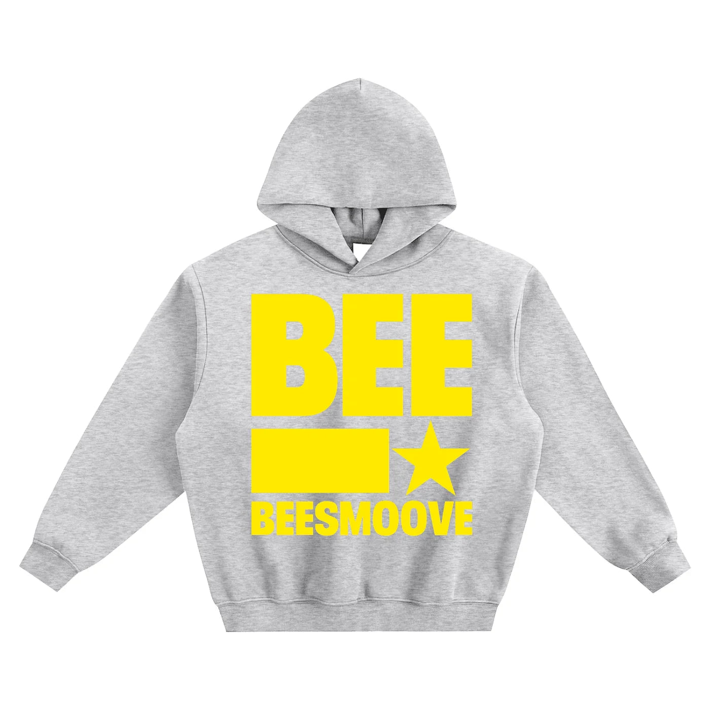 BEESMOOVE BEE STAR POWER Yellow Boxy Hoodie - Beesmoove
