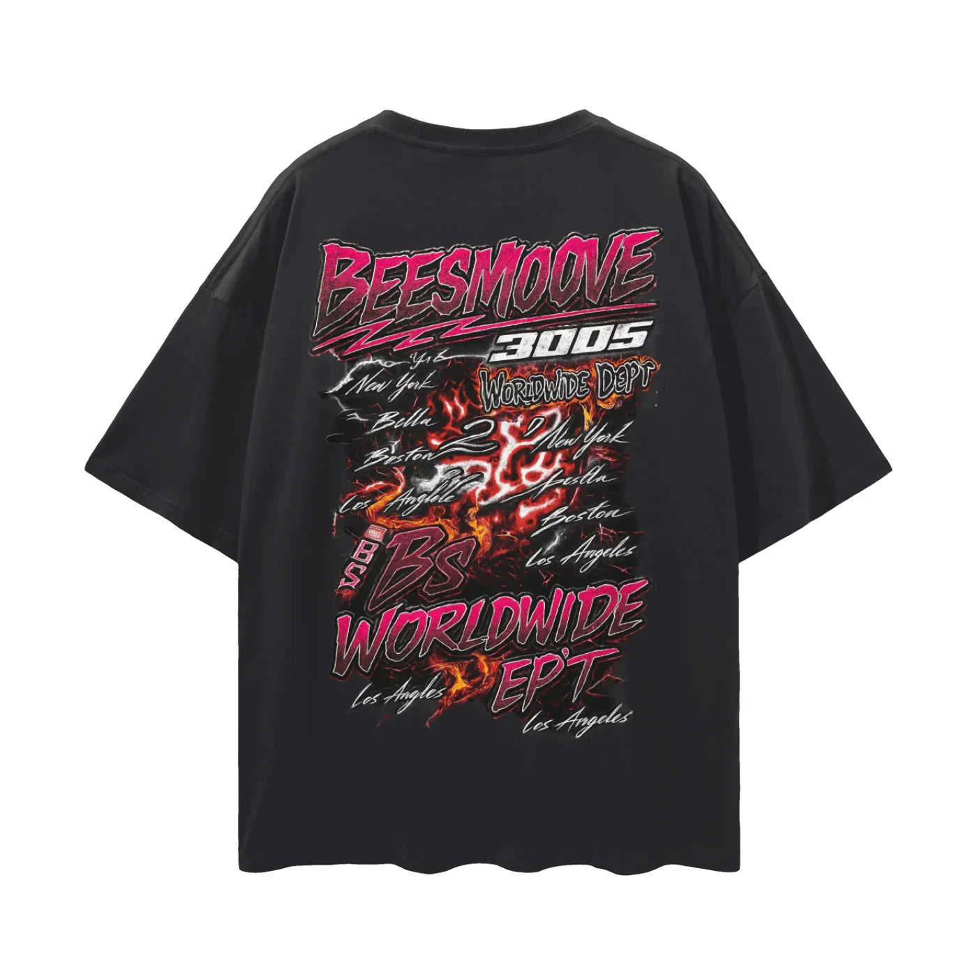 BEESMOOVE Worldwide Charge 3005 Oversize Deep Drop Shoulder Tee - Beesmoove