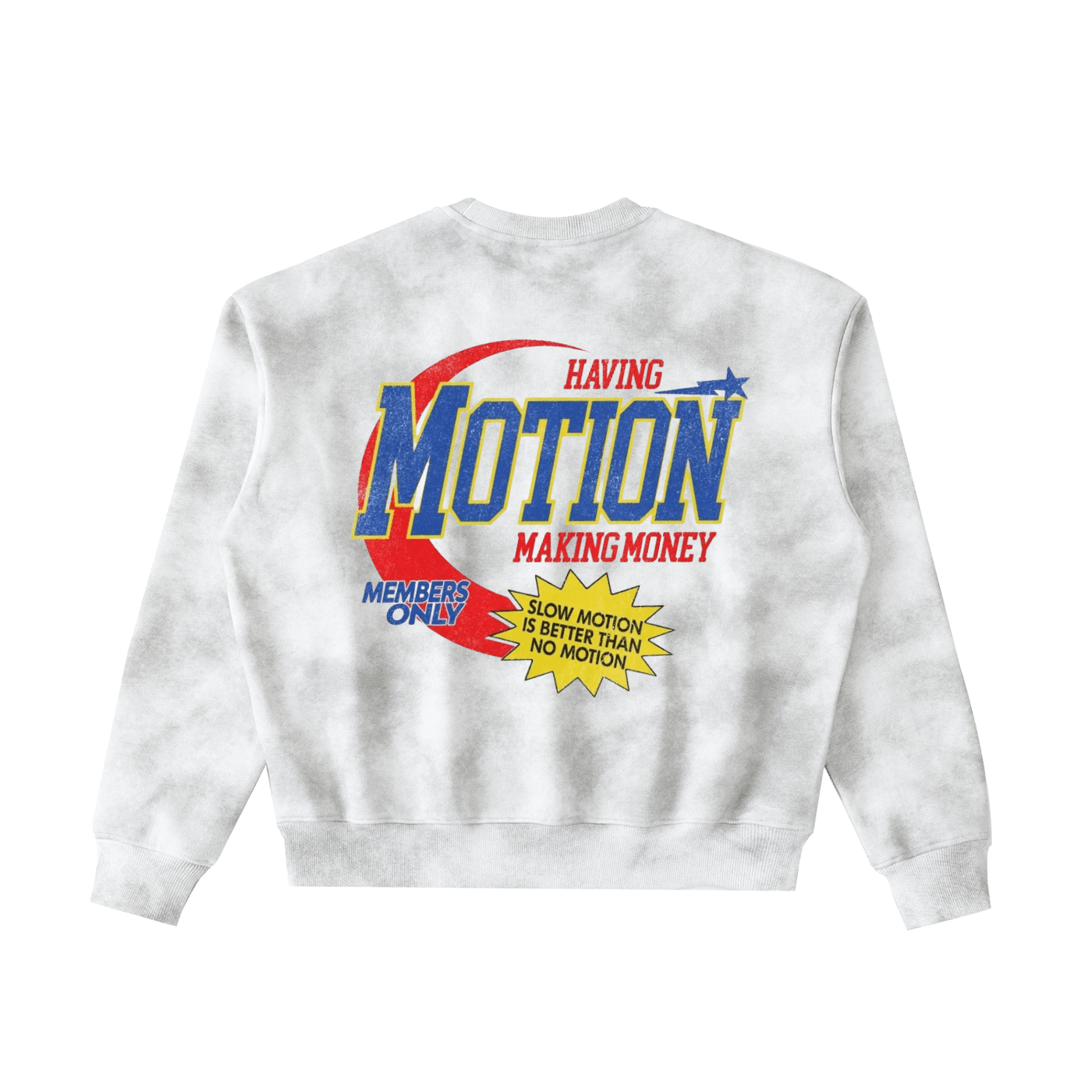 BEESMOOVE MOTION UNIT Dirty Washed Boxy Fleeced Sweatshirt - Beesmoove