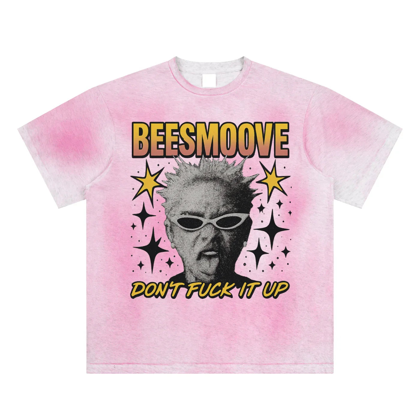 BEESMOOVE It’s already fuck up out here Hand-Painted T-Shirt - Beesmoove