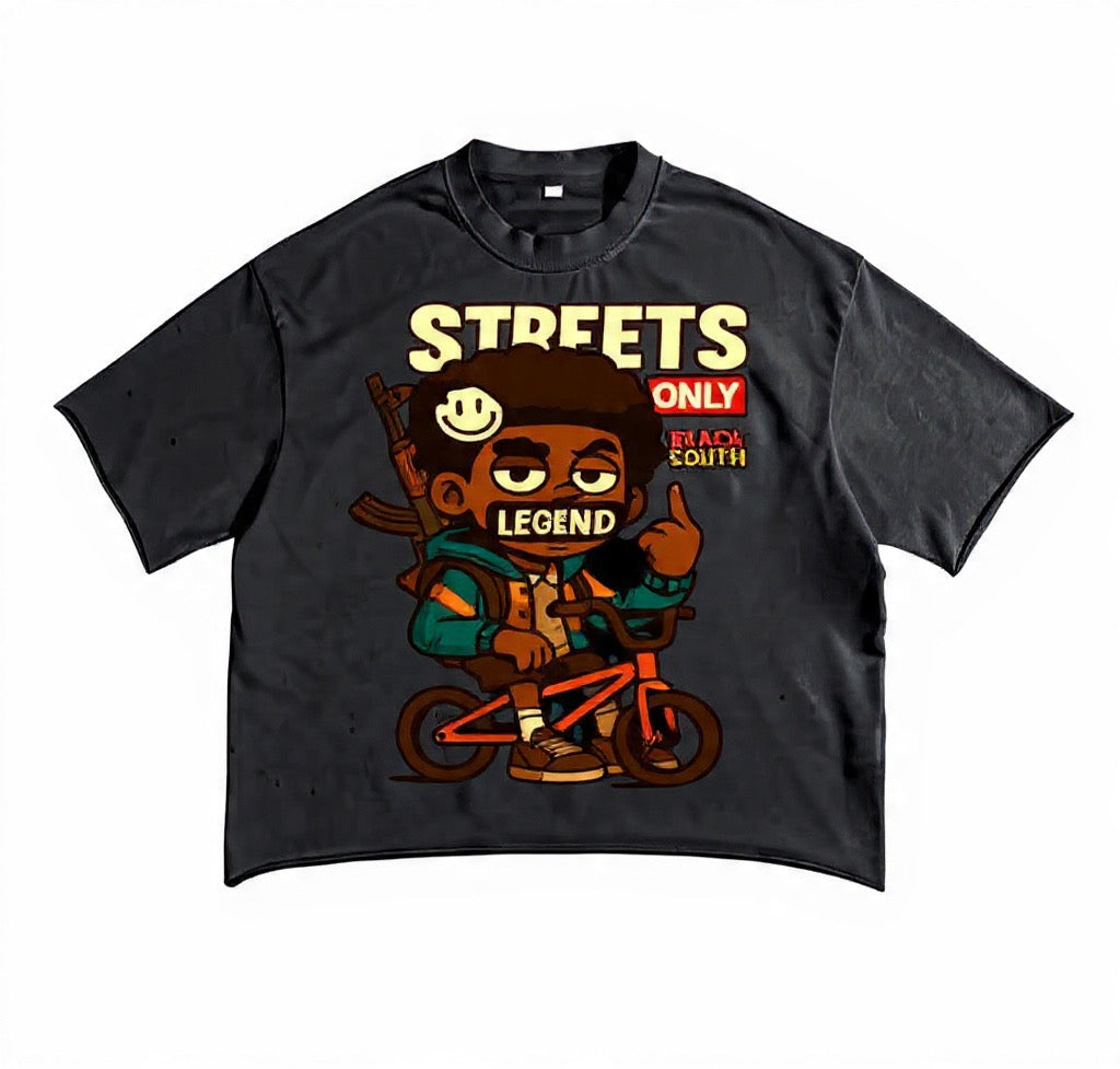 BEESMOOVE BlackSouth LiL BOO Streets Legend Raw Edge T-Shirt