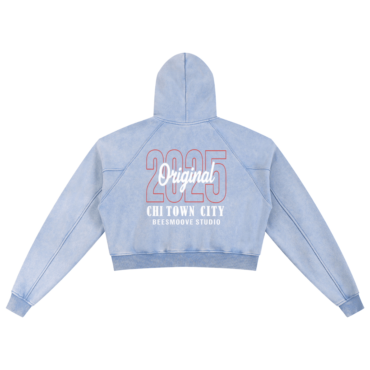 BEESMOOVE BlackSouth Original 2025 Washed Cropped Hoodie - Beesmoove