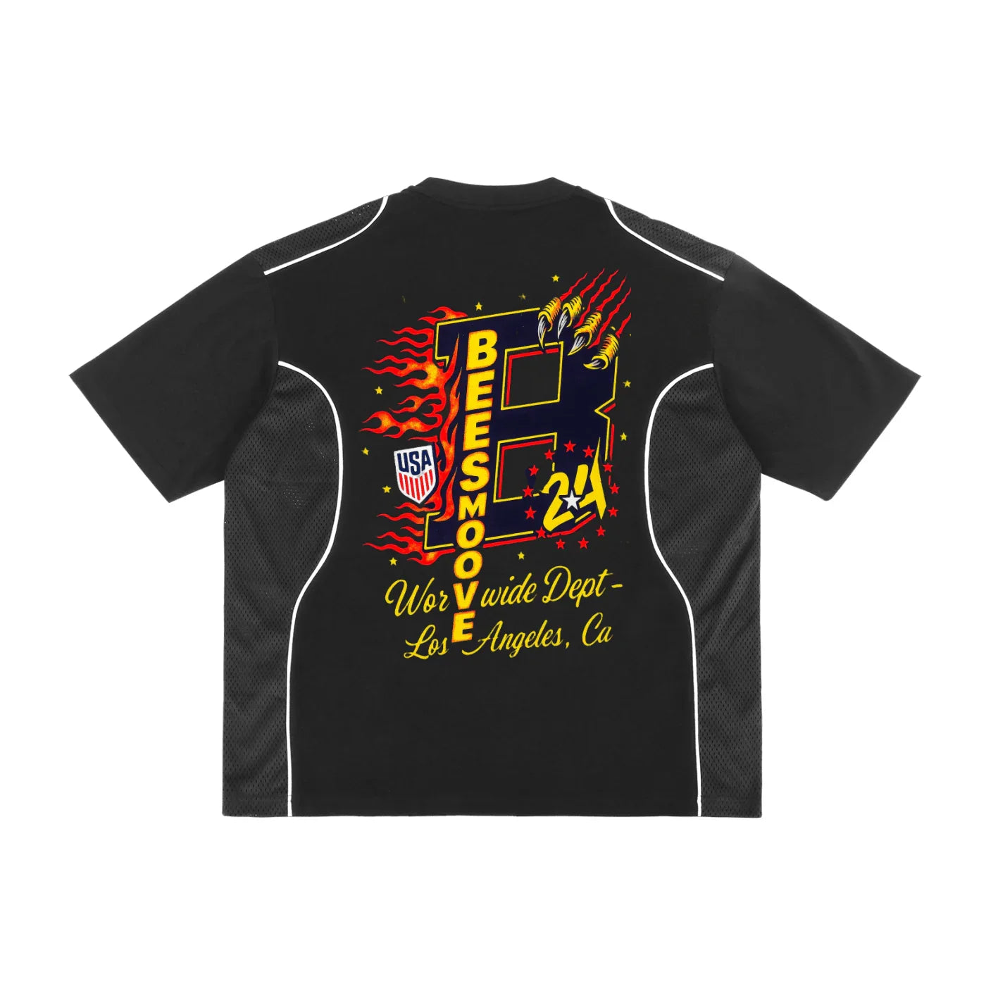 BEESMOOVE Sky Hunter: Rise Above Contrast Piped Panel T-Shirt - Beesmoove