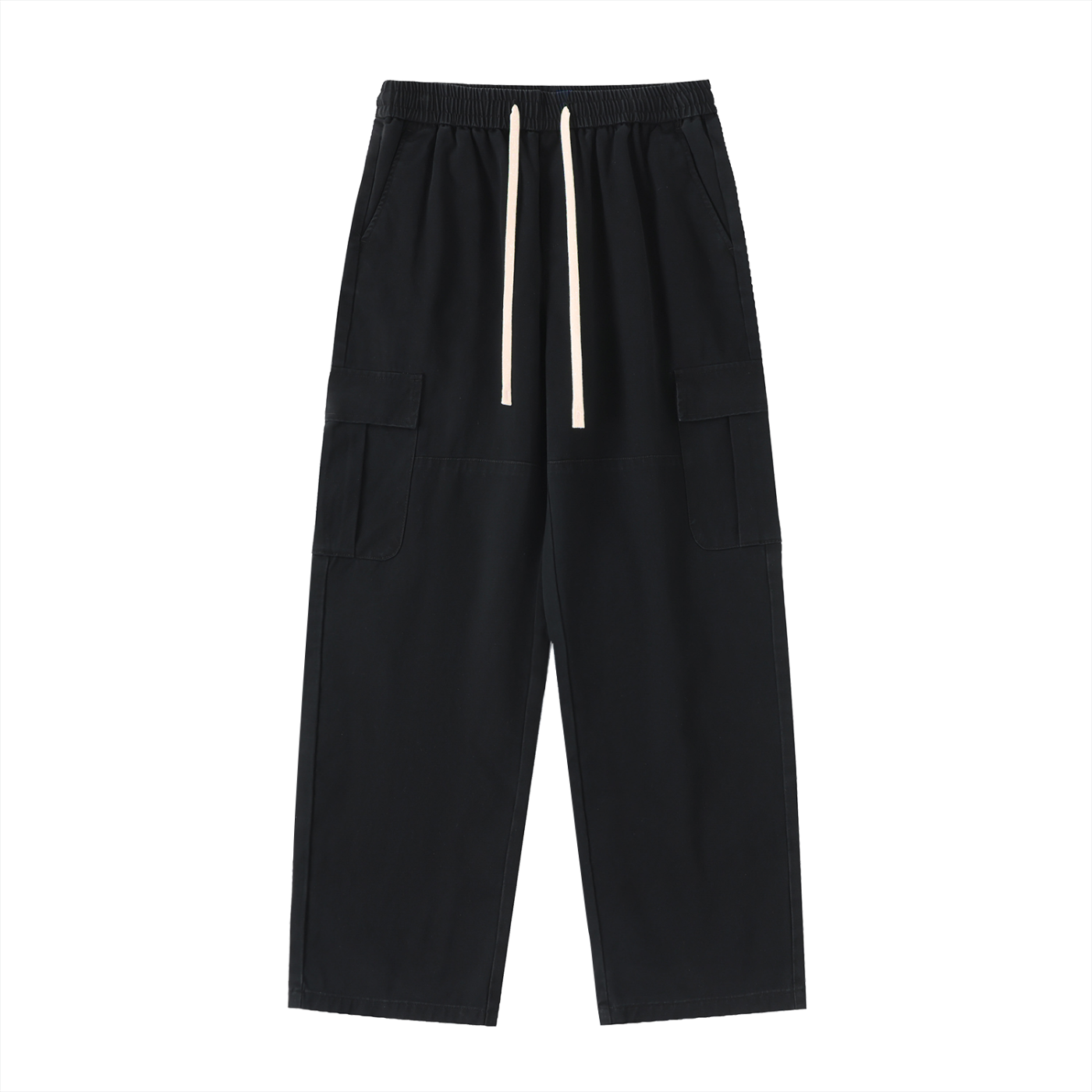 BEESMOOVE Drawstring Waist Straight-Leg Cargo Pants - Beesmoove