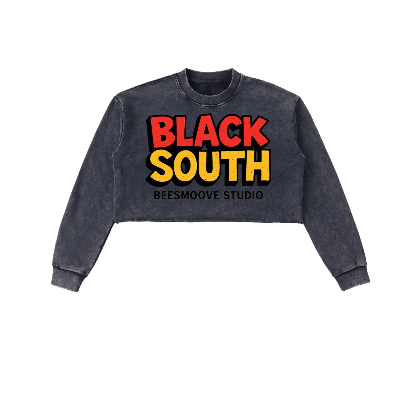 BEESMOOVE BlackSouth Collective
Washed Raw Edge Cropped Sweatshirt - Beesmoove