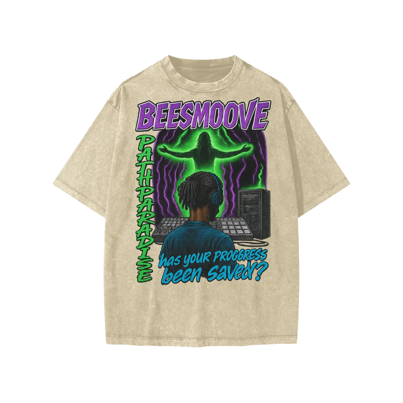 BEESMOOVE Divine upload Washed Kids' T-shirt - Beesmoove