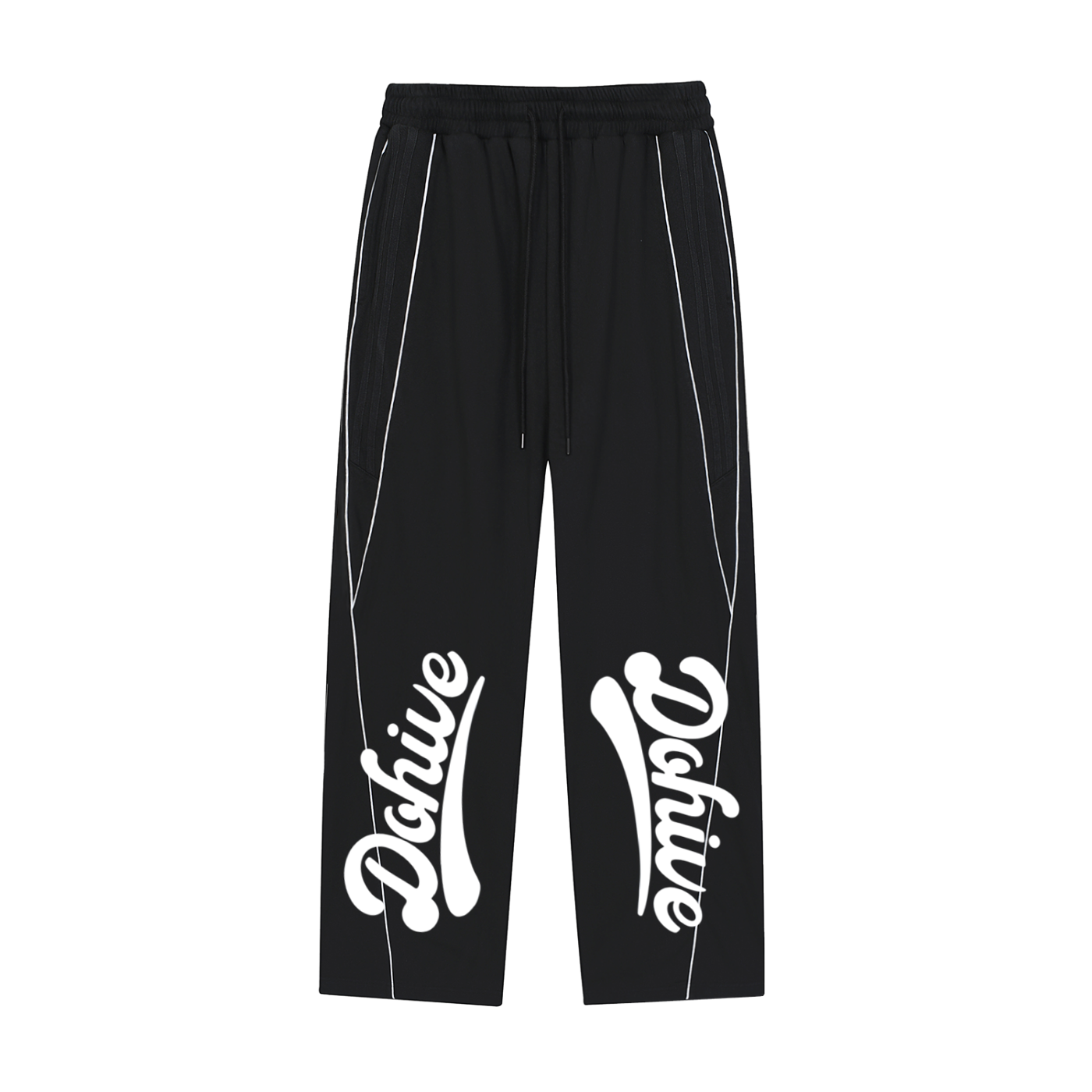 BEESMOOVE DOHIVE Reflection Striped Straight-Leg Sweatpants