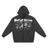 BEESMOOVE B-Squadron: Black Ops Heavyweight Zip-up Hoodie - Beesmoove