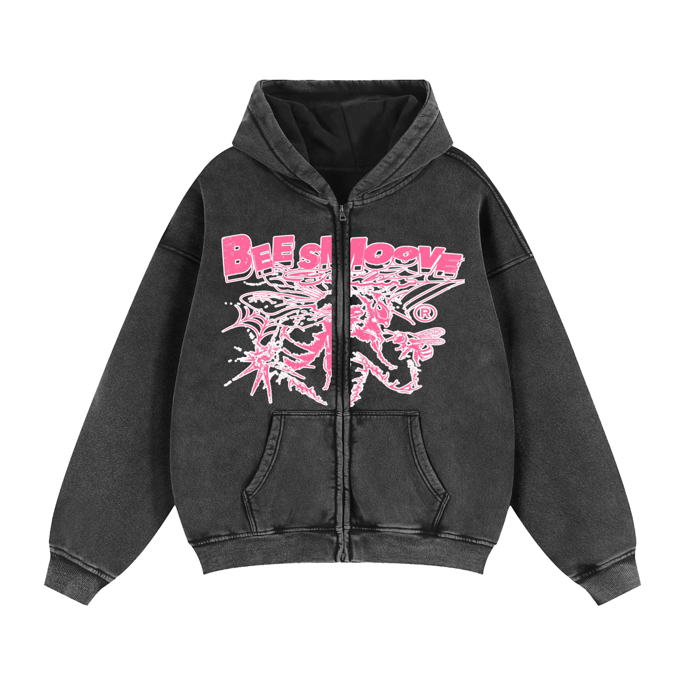 BEESMOOVE B-Squadron: Pink Ops Elite Edition Boxy Fleece Hoodie - Beesmoove
