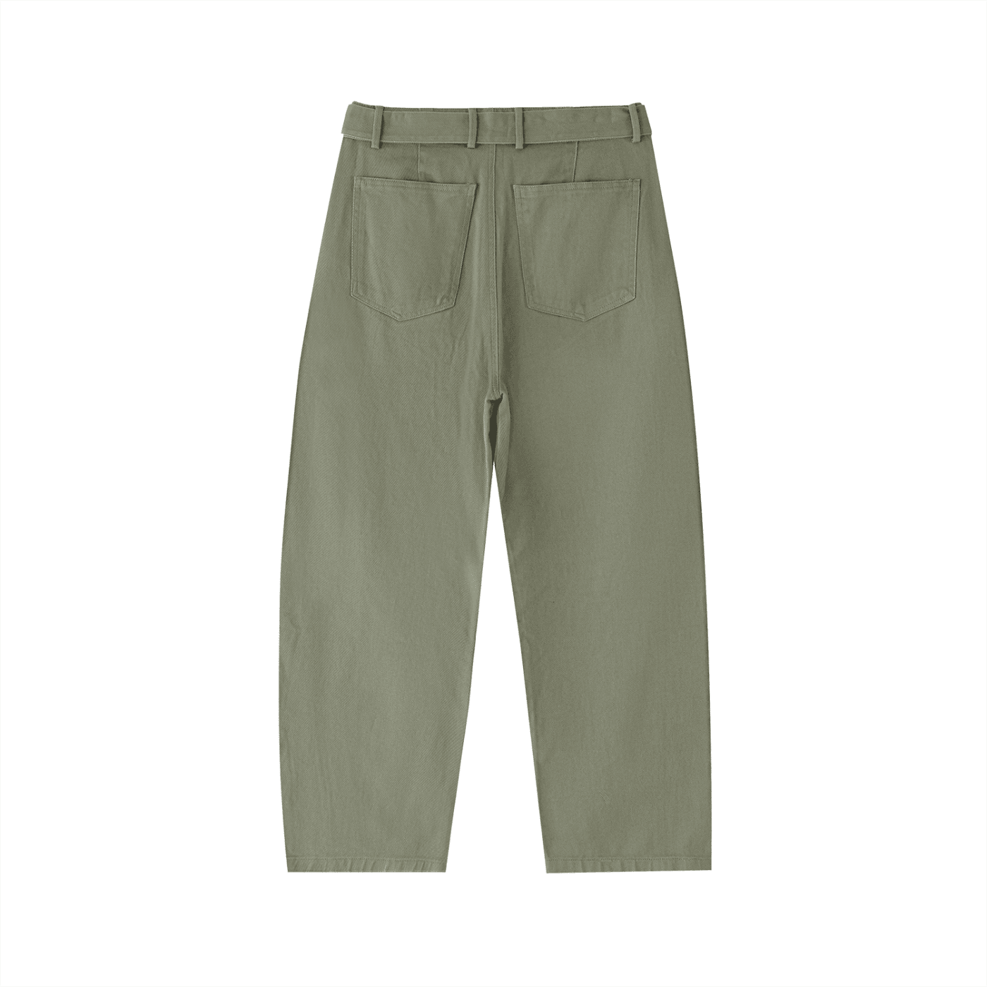 BEESMOOVE DOHIVE Twisted-Seam Belted Curved-Blade Pants - Beesmoove