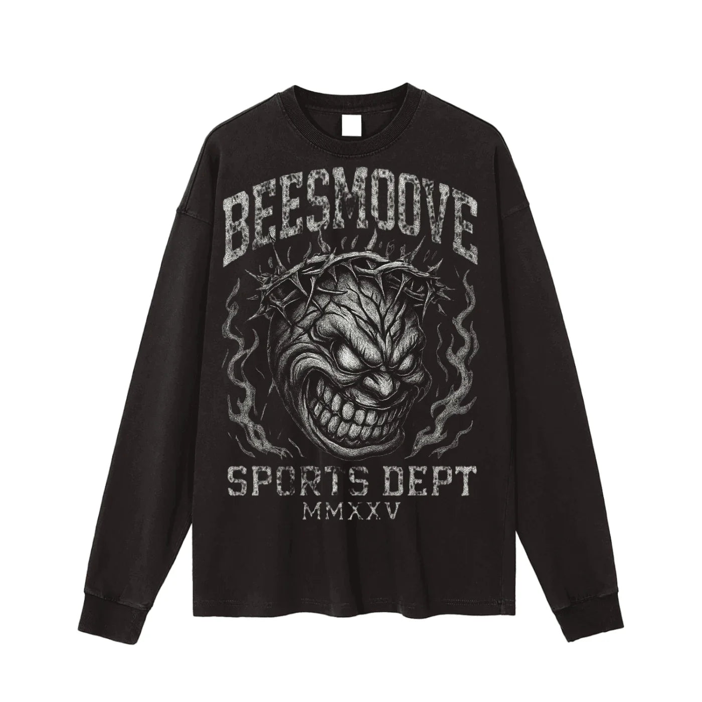 BEESMOOVE Vicious Reign Washed Long Sleeve T-shirt - Beesmoove