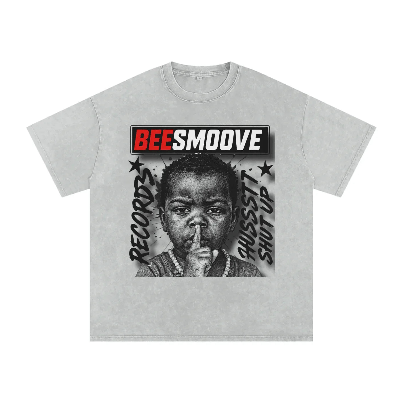 BEESMOOVE Silent Power Wash Oversize Tee - Beesmoove