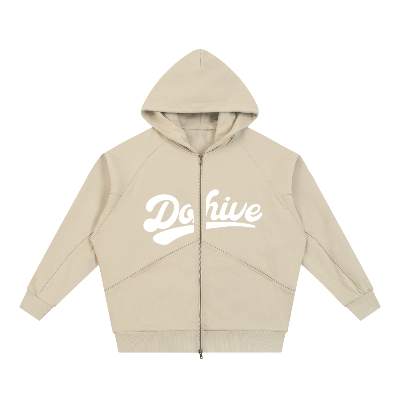 BEESMOOVE DOHIVE Dolman Sleeve Zip-Through Fleece Hoodie - Beesmoove