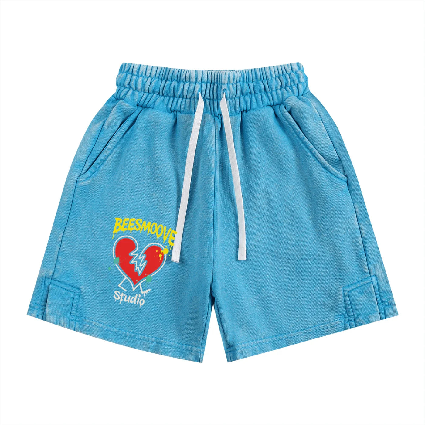 BEESMOOVE Heartbreak Hijack Washed Kids' Shorts - Beesmoove