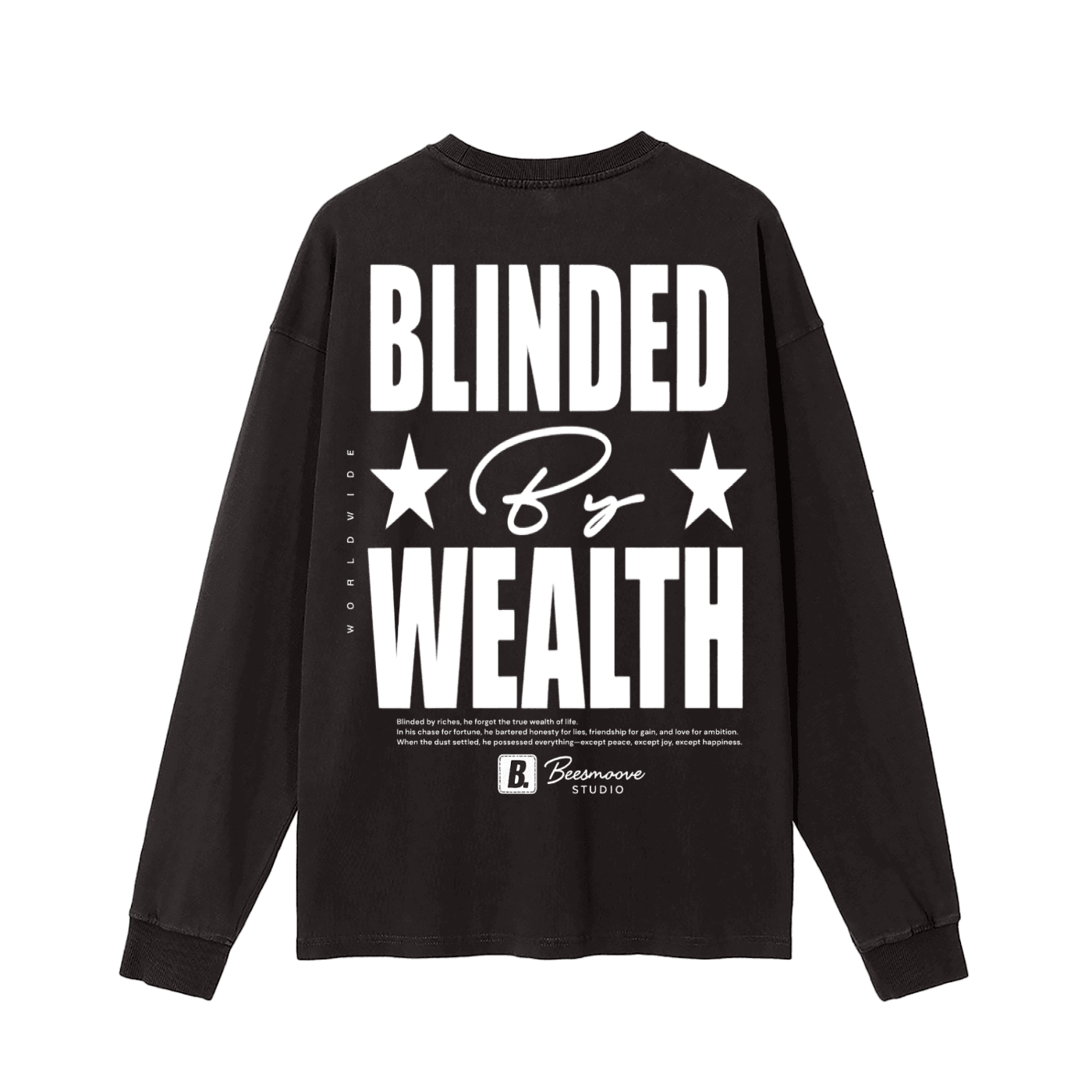BEESMOOVE Blinded Ambition Vintage Washed Long Sleeve T-Shirt - Beesmoove