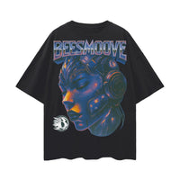 BEESMOOVE Circuit Dreams Oversize Deep Drop Shoulder Tee - Beesmoove