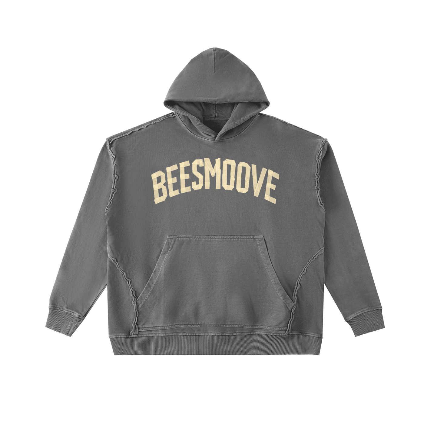 BEESMOOVE Raw-Seam Enzyme Washed Hoodie - Beesmoove