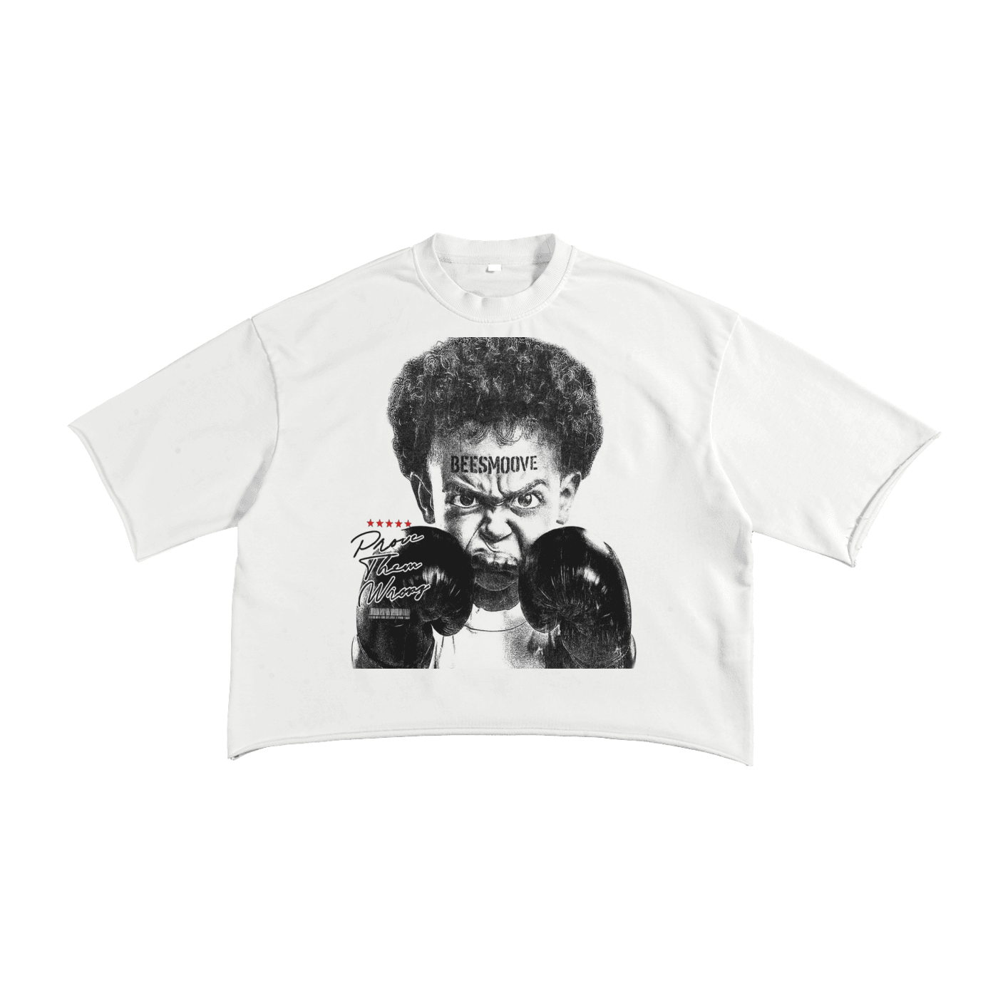 BEESMOOVE Forbidden Power French Terry Raw Edge T-Shirt - Beesmoove