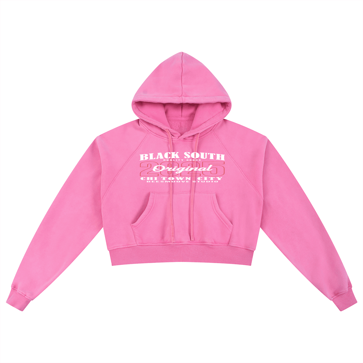 BEESMOOVE BlackSouth Original 2025 Washed Cropped Hoodie - Beesmoove
