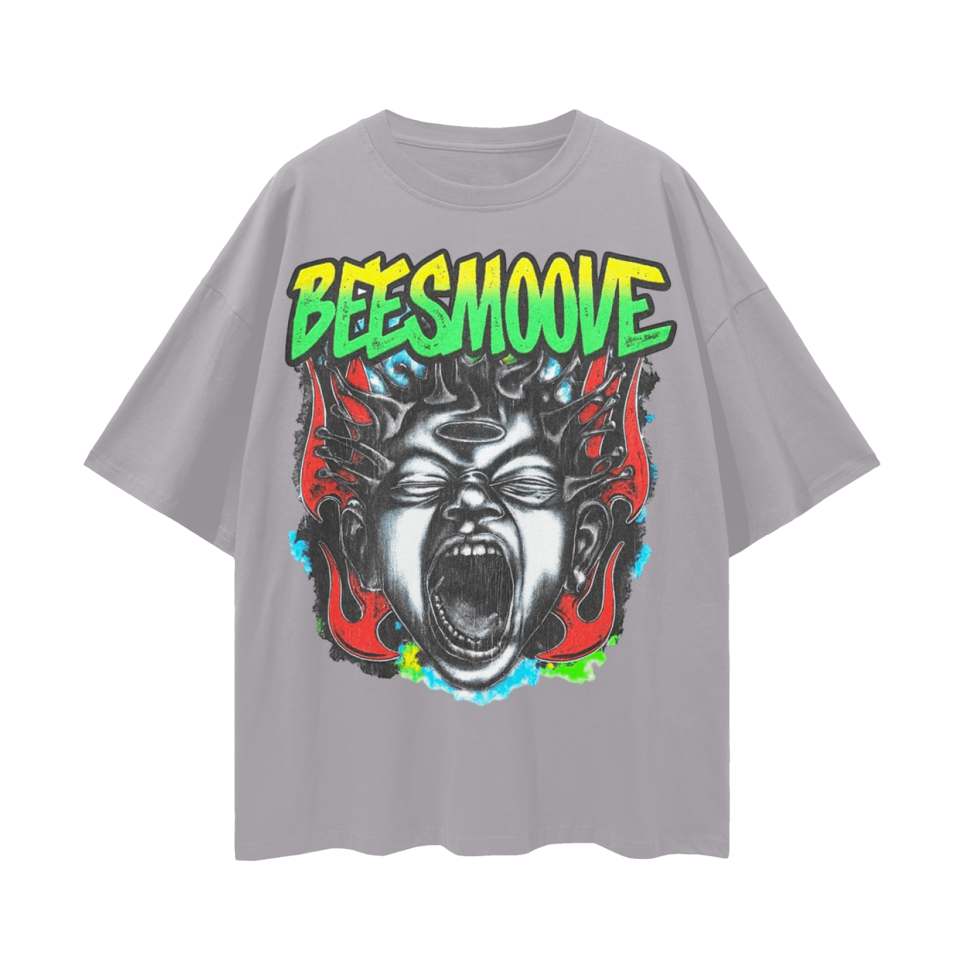 BEESMOOVE Inferno Cry Loose Drop Shoulder T-Shirt - Beesmoove