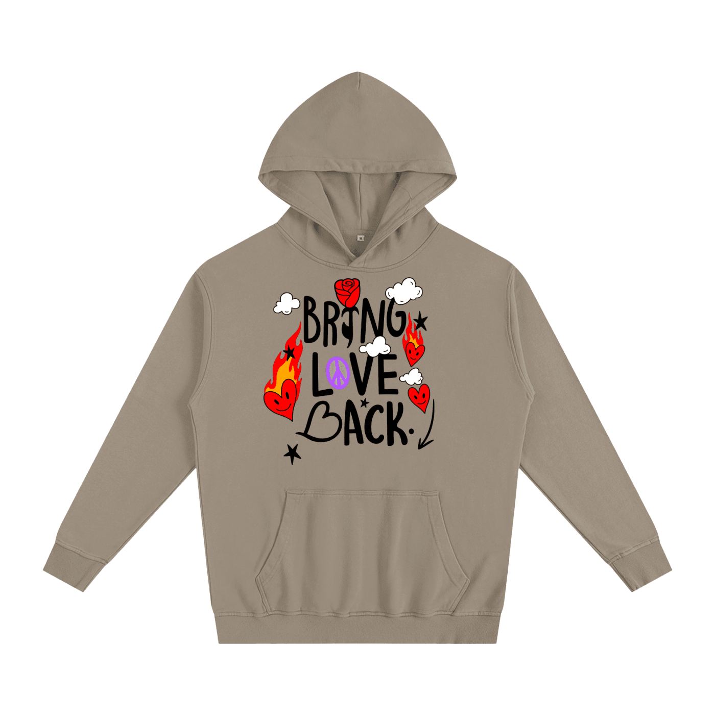 BEESMOOVE Bring Love Back – Flame Heart Edition Hoodie - Beesmoove