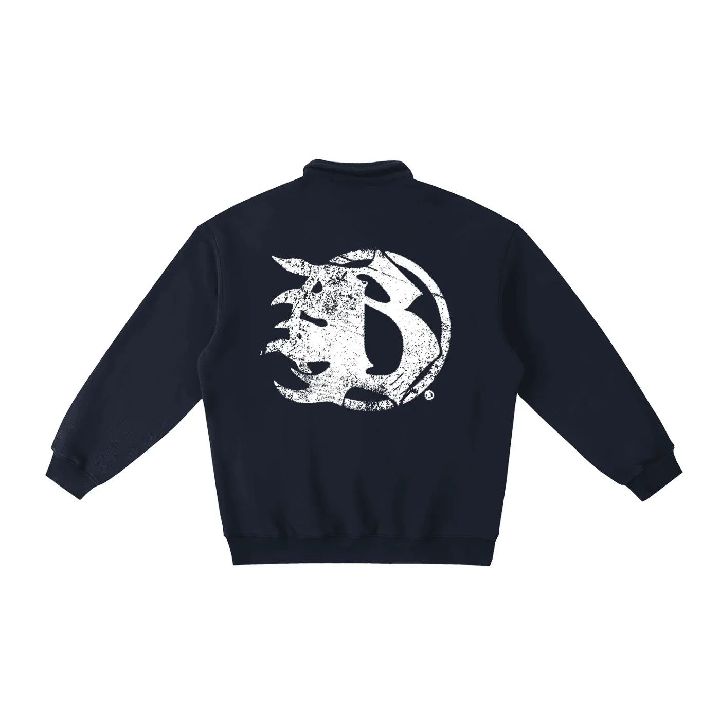 BEESMOOVE B logo Heavyweight Polo-Collar Sweatshirt - Beesmoove