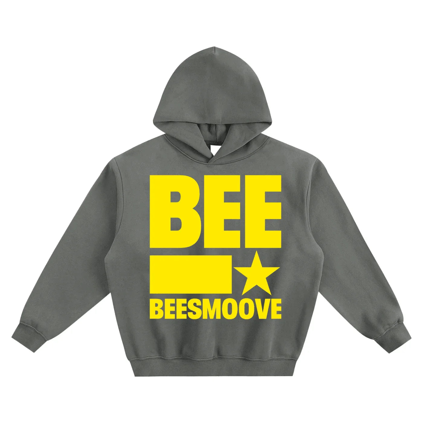 BEESMOOVE BEE STAR POWER Yellow Boxy Hoodie - Beesmoove