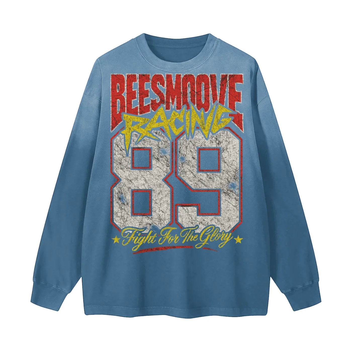 BEESMOOVE Racing Glory 89 Gradient Vintage Washed Long Sleeve Tee - Beesmoove