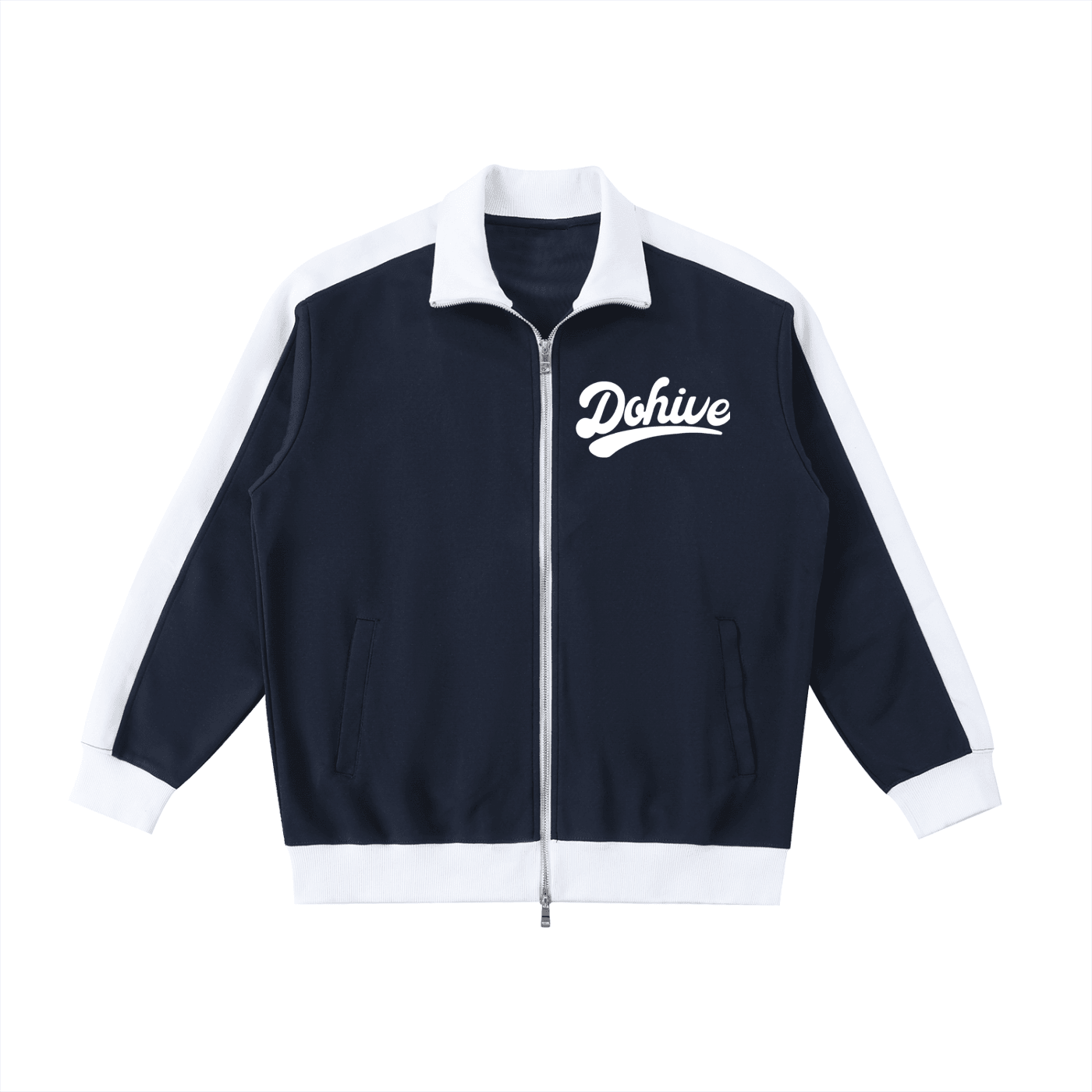 BEESMOOVE DOHIVE Contrast Trim Stand Collar Jacket - Beesmoove