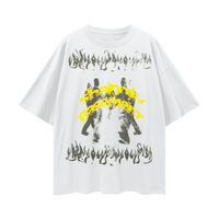 BEESMOOVE Smoked Out Streetwear Loose Drop Shoulder T-Shirt - Beesmoove