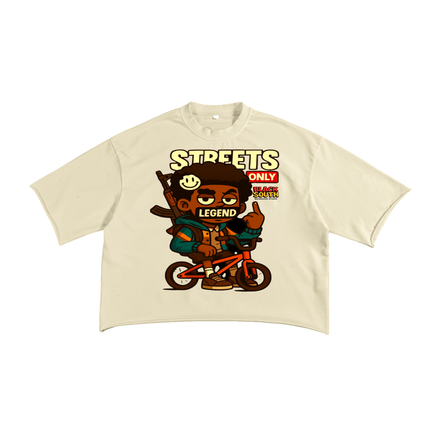 BEESMOOVE BlackSouth LiL BOO Streets Legend Raw Edge T-Shirt