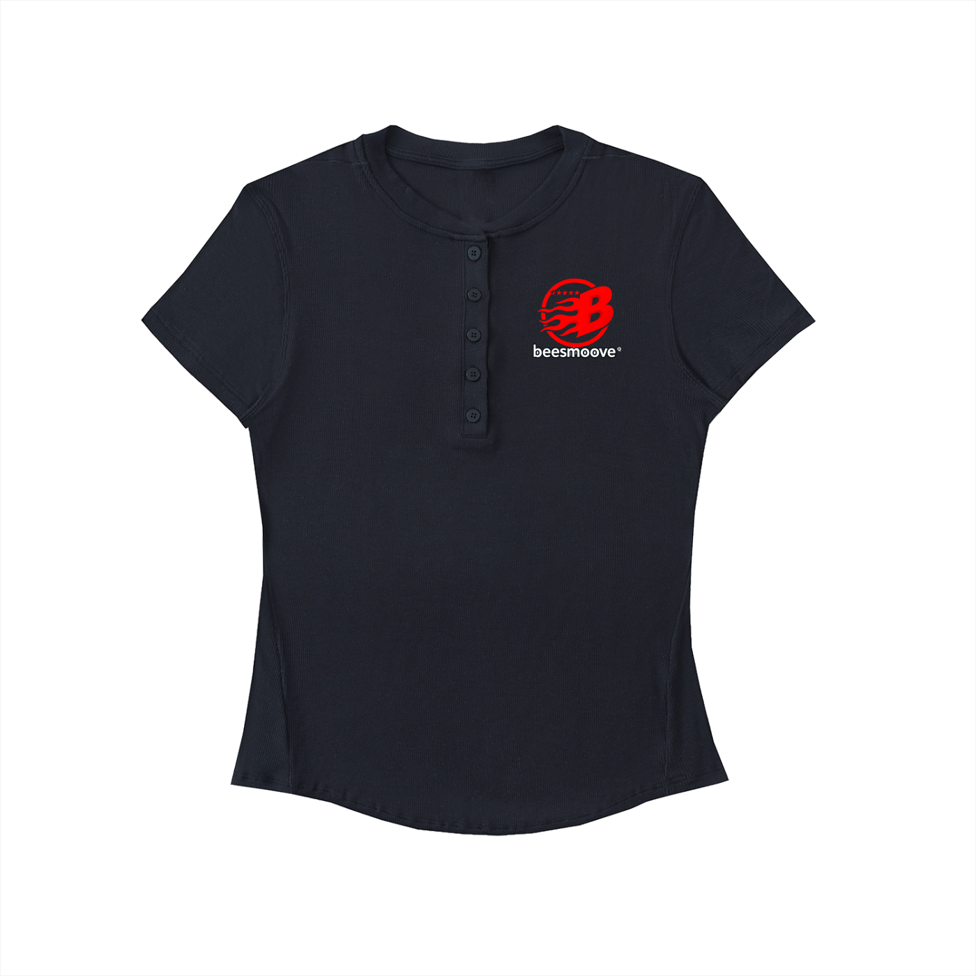 BEESMOOVE Modal Bodycon Henley Shirt - Beesmoove