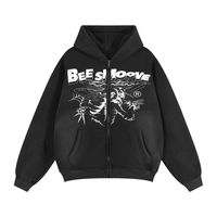 BEESMOOVE B-Squadron: Black Ops Elite Edition Two-way Zipper Boxy Hoodie - Beesmoove