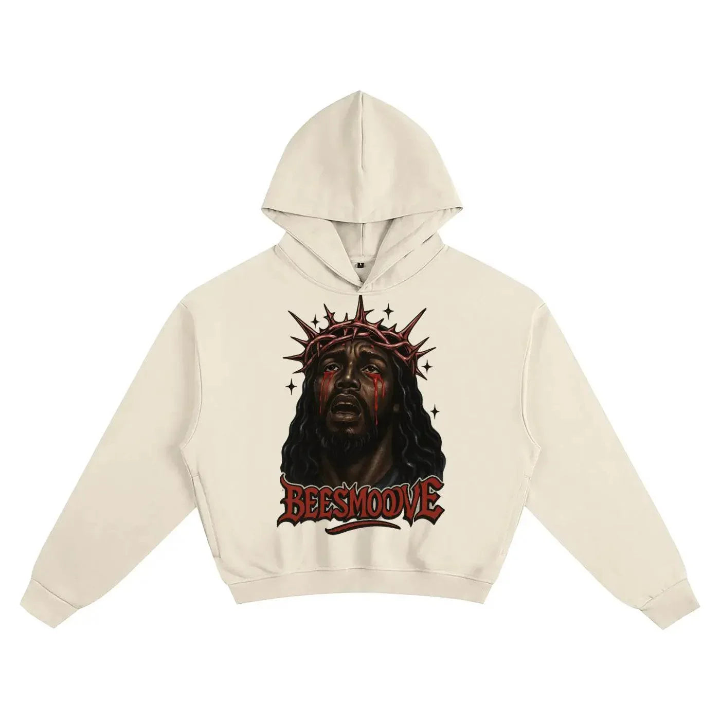 BEESMOOVE BEESMOOVE Black Jesus Boxy Hoodie - Beesmoove