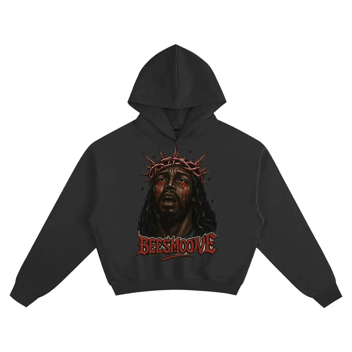 BEESMOOVE BEESMOOVE Black Jesus Boxy Hoodie - Beesmoove