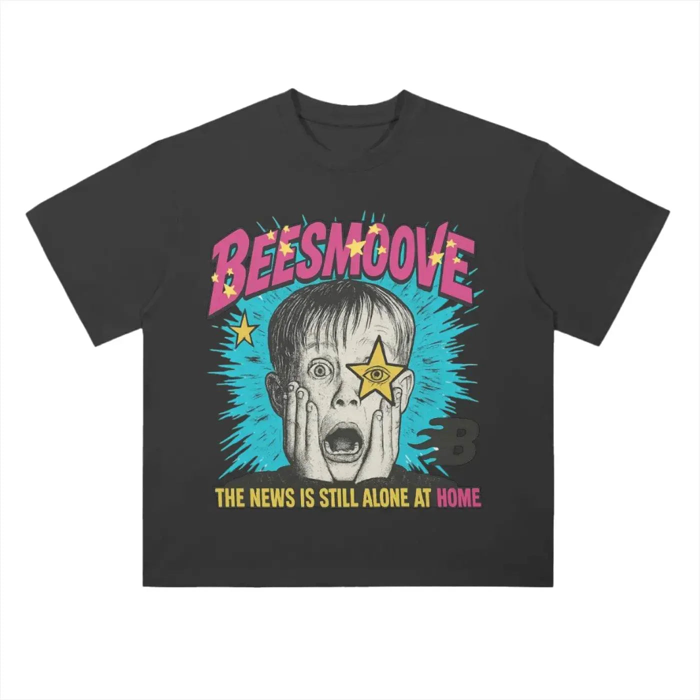 BEESMOOVE Home Alone Reality Drop Shoulder Tee - Beesmoove