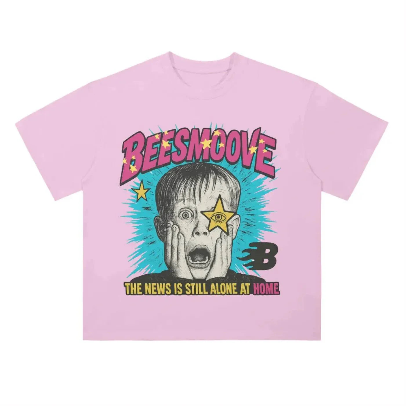 BEESMOOVE Home Alone Reality Drop Shoulder Tee - Beesmoove