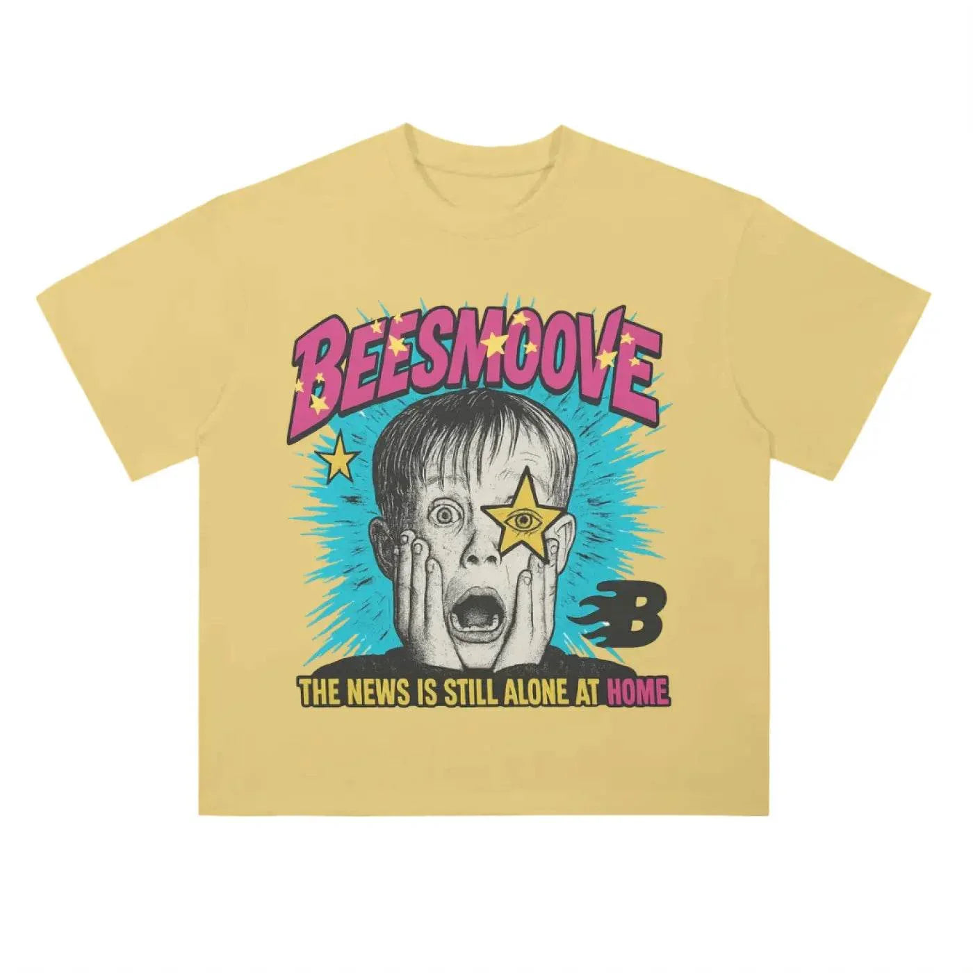 BEESMOOVE Home Alone Reality Drop Shoulder Tee - Beesmoove
