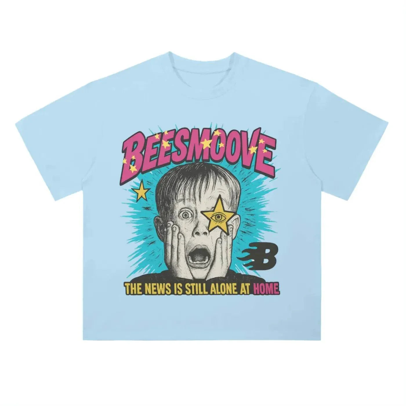 BEESMOOVE Home Alone Reality Drop Shoulder Tee - Beesmoove