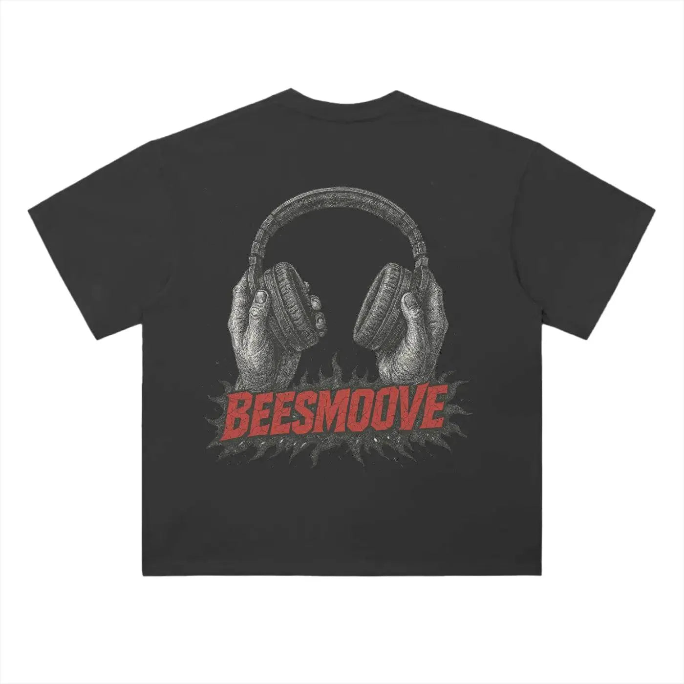 BEESMOOVE Heaven Got Bass Drop Shoulder Tee - Beesmoove