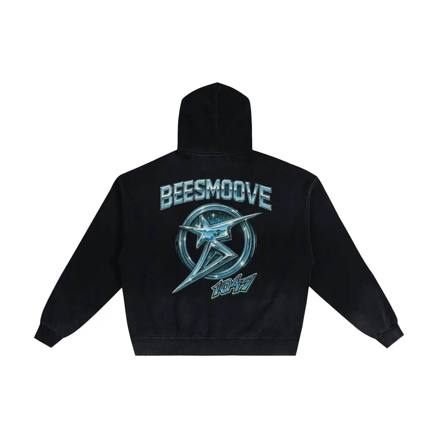 BEESMOOVE Starlight Survivor Hand-Frayed Sunfade Zip Hoodie - Beesmoove
