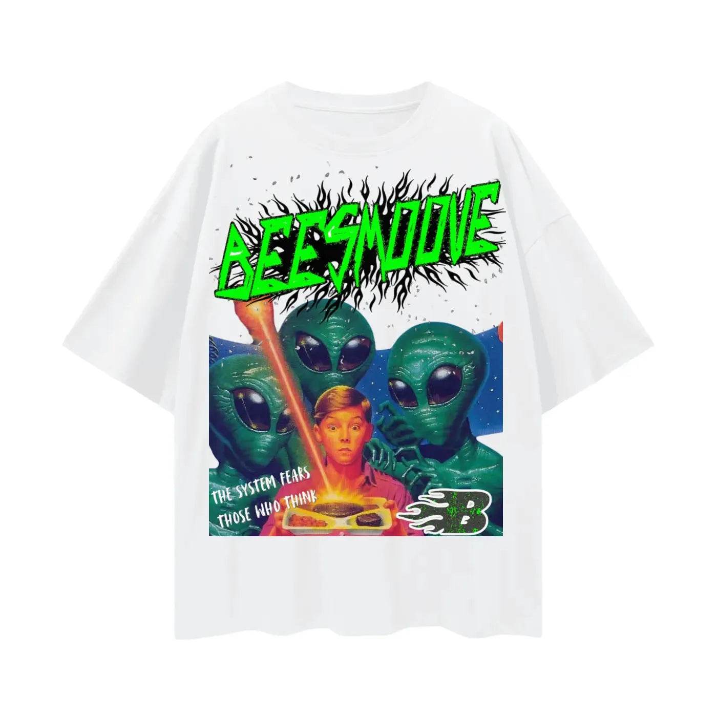 BEESMOOVE the system fears those who think Drop Shoulder Tee - Beesmoove