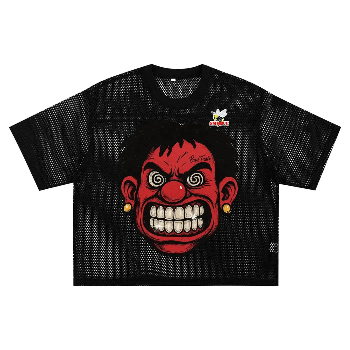 BEESMOOVE Hot Head BAD Taste See-through Boxy Net T-shirt - Beesmoove