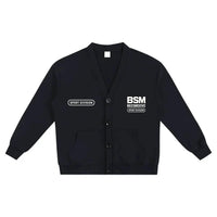BEESMOOVE BSM Boss Status Mentality Washed Cardigan - Beesmoove