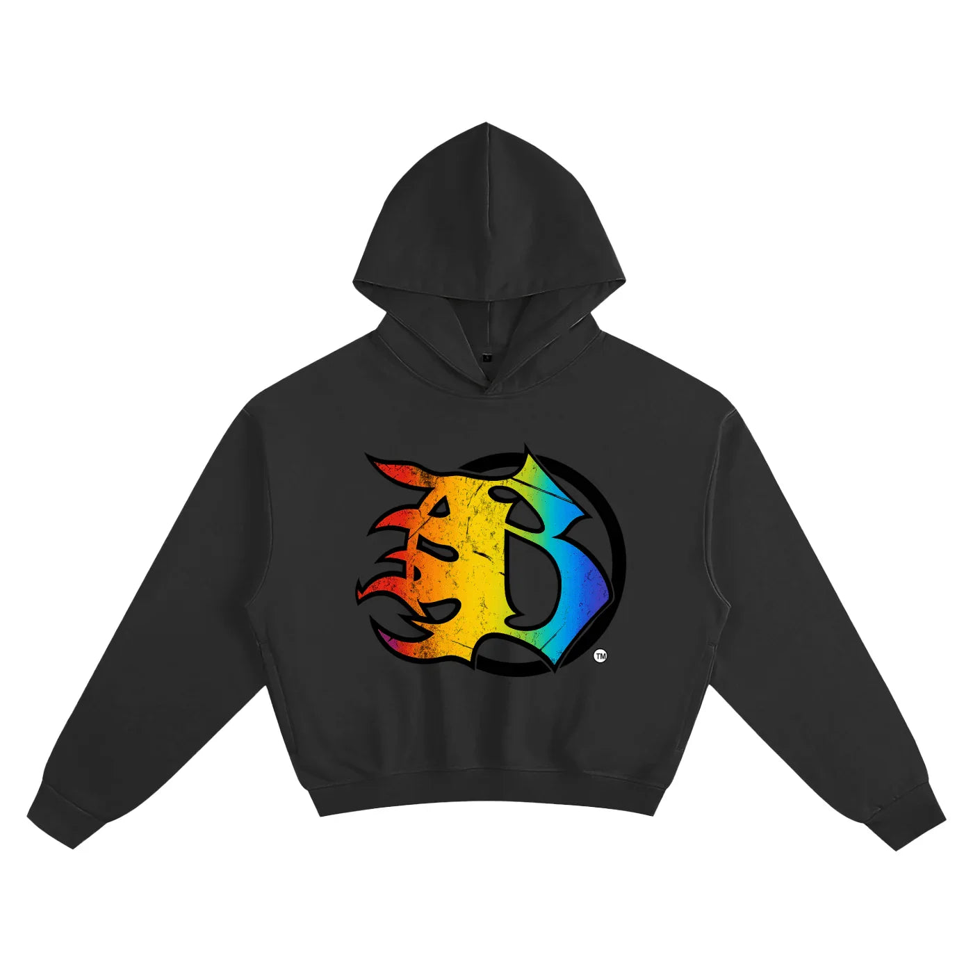 BEESMOOVE frequent rainbow Boxy Hoodie - Beesmoove