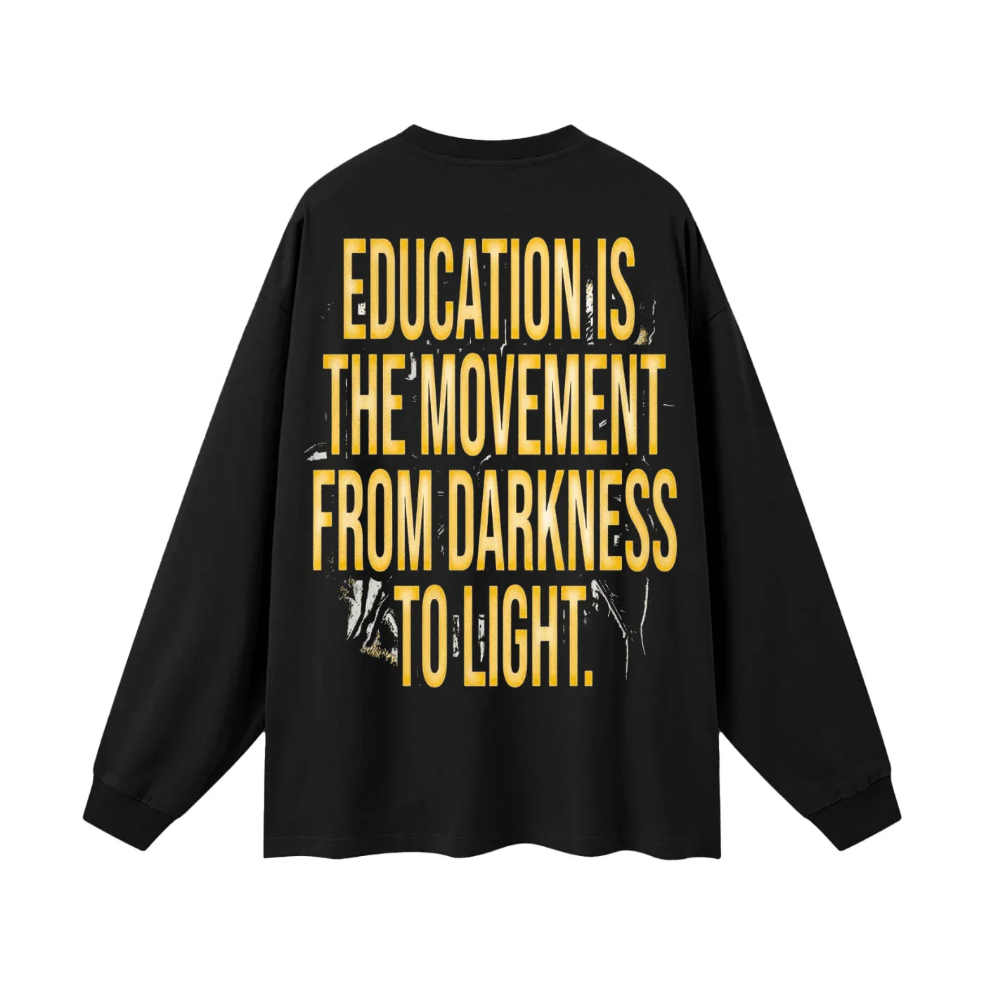 BEESMOOVE Knowledge Ignites Cotton Long Sleeve Tee - Beesmoove