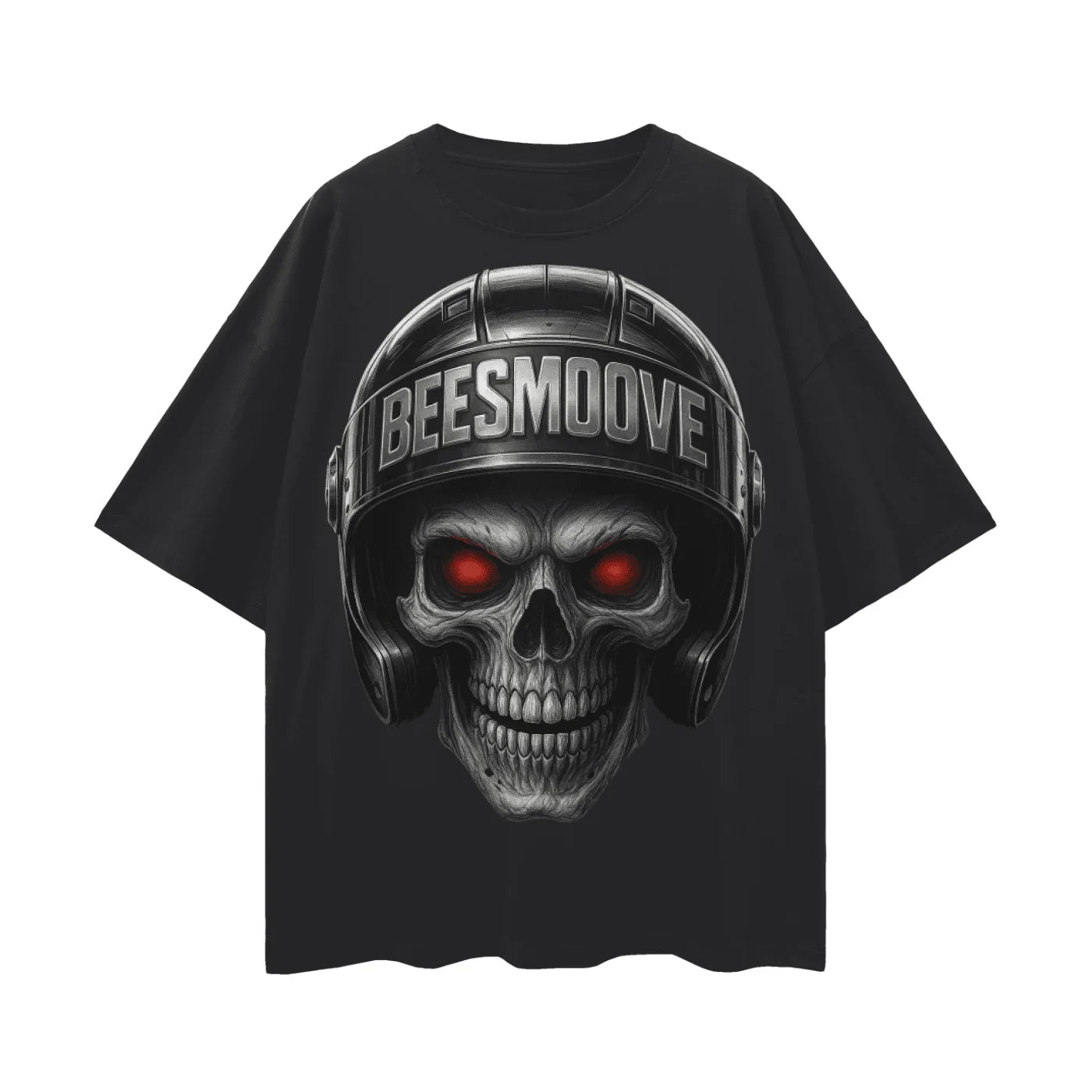 BEESMOOVE Skull Commando Sport Drop Shoulder Tee - Beesmoove
