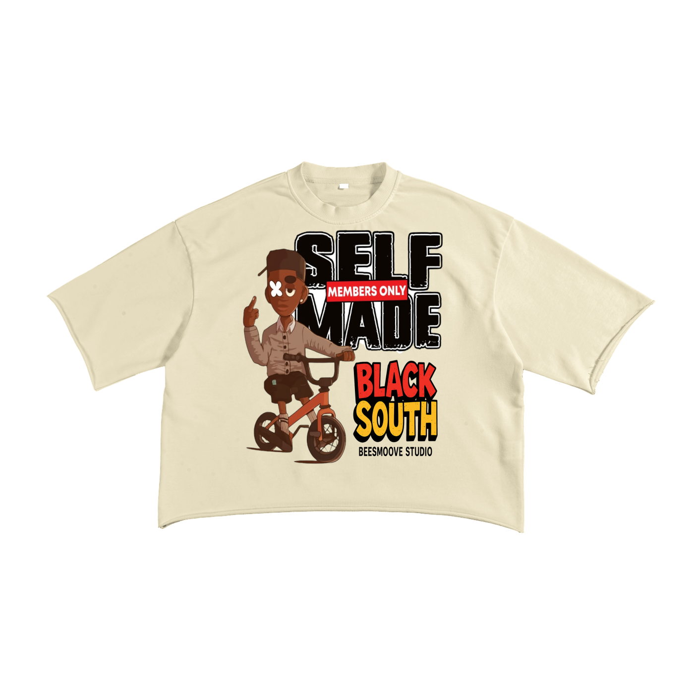 BEESMOOVE BlackSouth T-Time Self MADE Raw Edge T-Shirt