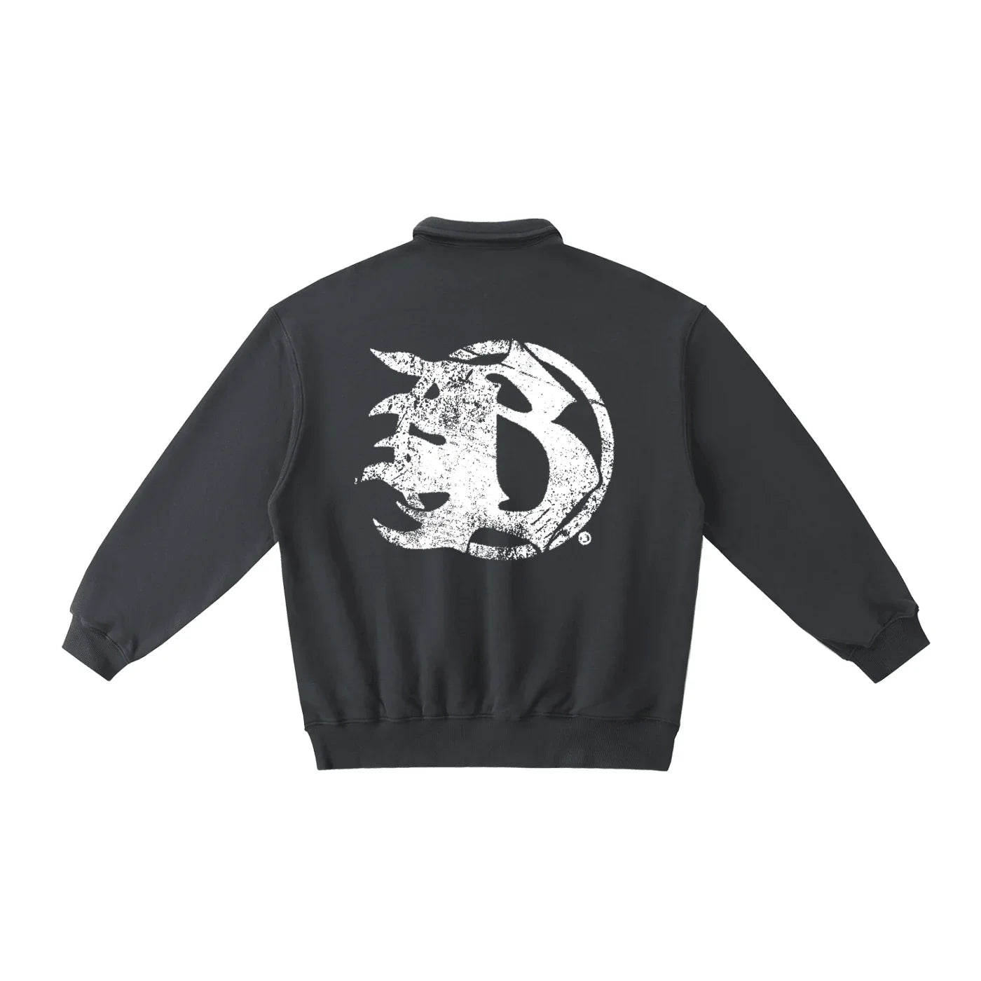 BEESMOOVE B logo Heavyweight Polo-Collar Sweatshirt - Beesmoove