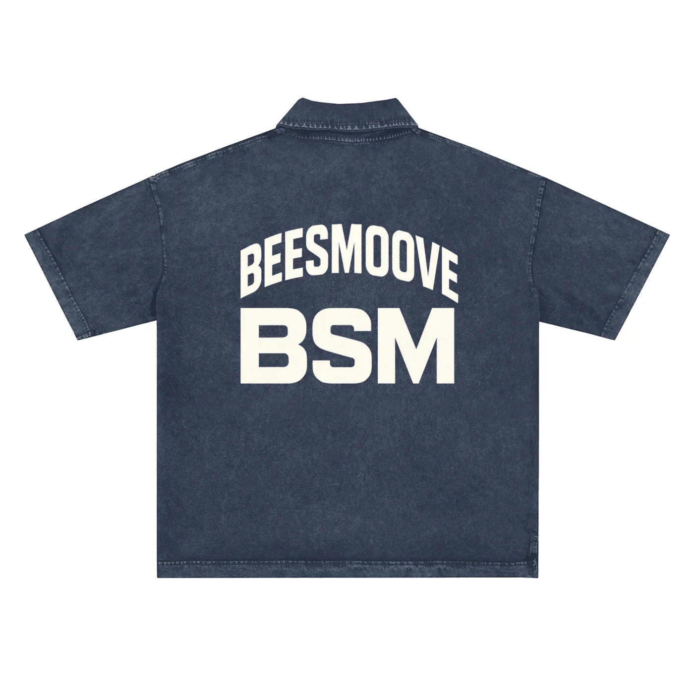 BEESMOOVE BSM Heavyweight Snow-Washed Polo Tee - Beesmoove